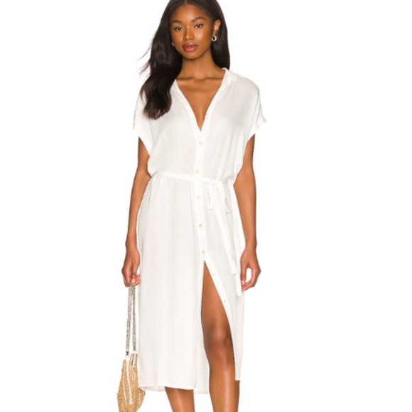 Indah Element Shirt Dress in Ivory NWOT Siz Small - Picture 1 of 4